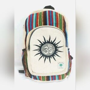Sun Handmade THC Free Pure Hemp Unisex Bag- Made in NEPAL, ONE SIZE